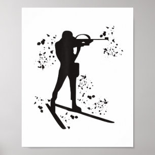 Biathlete Nordic Skiing Biathlon T-shirt_2.png Poster
