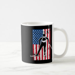 Biathlon American Flag 2 Usa Gift - Biathlon Team  Coffee Mug
