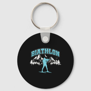Biathlon Biathlet Athletes Winter Sports Shooting Key Ring