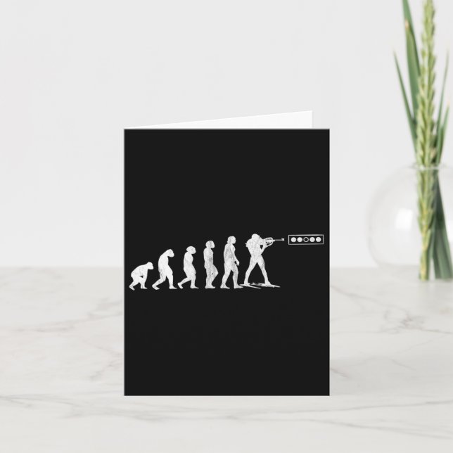 Biathlon Biathlet Human Evolution Shooting Range W Card (Front)