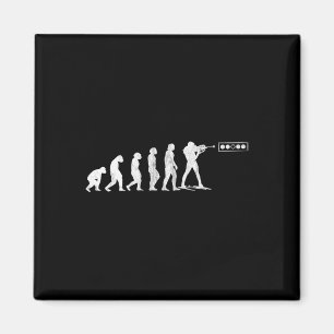 Biathlon Biathlet Human Evolution Shooting Range W Magnet