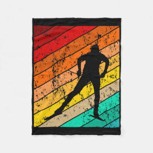 Biathlon Biathlet Skier Skiing Ski Vintage Retro 1 Fleece Blanket