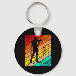 Biathlon Biathlet Skier Skiing Ski Vintage Retro 3 Key Ring