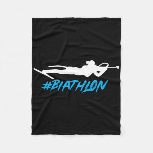Biathlon Biathlete Cross Country Skiing Target Sho Fleece Blanket