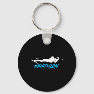 Biathlon Biathlete Cross Country Skiing Target Sho Key Ring