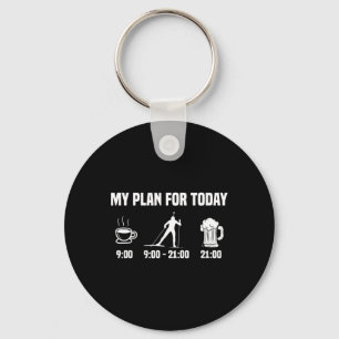 Biathlon Biathlete Plan Today Coffee Beer Skiing S Key Ring