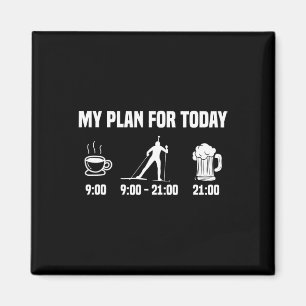 Biathlon Biathlete Plan Today Coffee Beer Skiing S Magnet