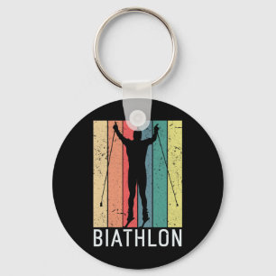 Biathlon Biathlete Winter Sports Cross-country Ski Key Ring
