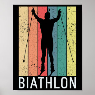 Biathlon Biathlete Winter Sports Cross-country Ski Poster