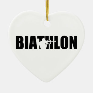 Biathlon Ceramic Tree Decoration