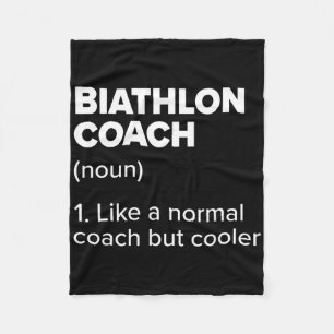 Biathlon Coach Definition Funny Biathlete Humour 1 Fleece Blanket