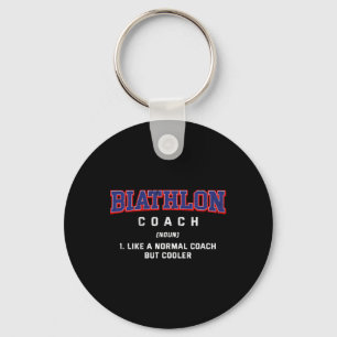 Biathlon Coach Definition Funny Biathlete Humour 3 Key Ring
