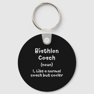 Biathlon Coach Definition Funny Biathlete Humour 8 Key Ring