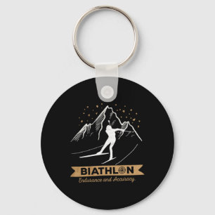 Biathlon Cross-country Skiing Biathlete Shooting Key Ring