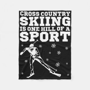 Biathlon Cross Country Skiing Is One Hill Of A Spo Fleece Blanket