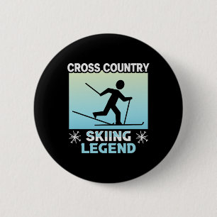 Biathlon Cross Country Skiing Legend Cross Country 6 Cm Round Badge