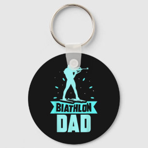 Biathlon Dad Sports Biathlete Biathlons Father Dad Key Ring