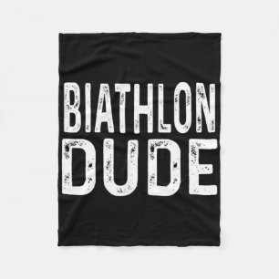 Biathlon Dude Distressed Sprint Pursuit Relay Trac Fleece Blanket