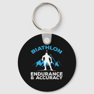 Biathlon Endurance Accuracy Cross Skiing Shooting Key Ring