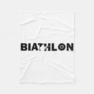 Biathlon Funny Biathlete Shooting Skiing Target Sp Fleece Blanket