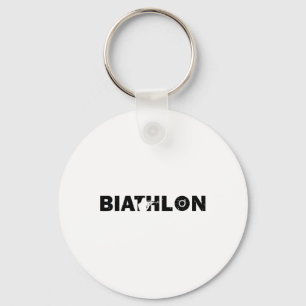 Biathlon Funny Biathlete Shooting Skiing Target Sp Key Ring