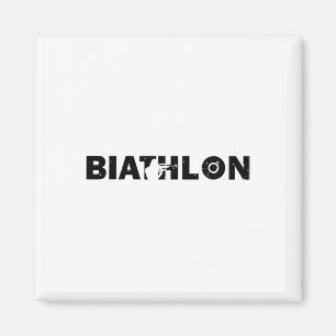 Biathlon Funny Biathlete Shooting Skiing Target Sp Magnet