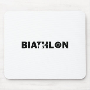 Biathlon Funny Biathlete Shooting Skiing Target Sp Mouse Pad