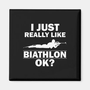 Biathlon Funny Prone Position Biathlete Shooting S Magnet