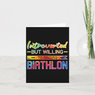 Biathlon Introverted Athlete Sports Skiing Rifle S Card