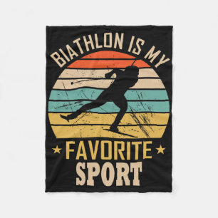 Biathlon Is My Favourite Sport - Biathlon Fleece Blanket
