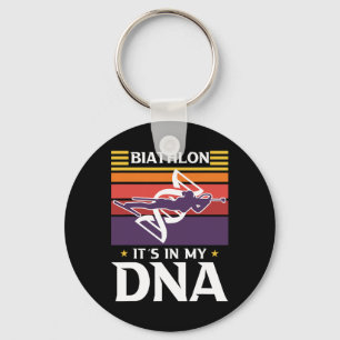 Biathlon It´s In My Dna Motive For A Biathlete Key Ring