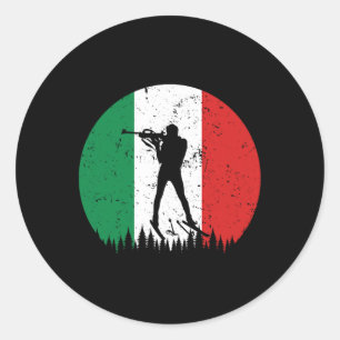 Biathlon Italy World Cup Winter Sport Land It Ital Classic Round Sticker