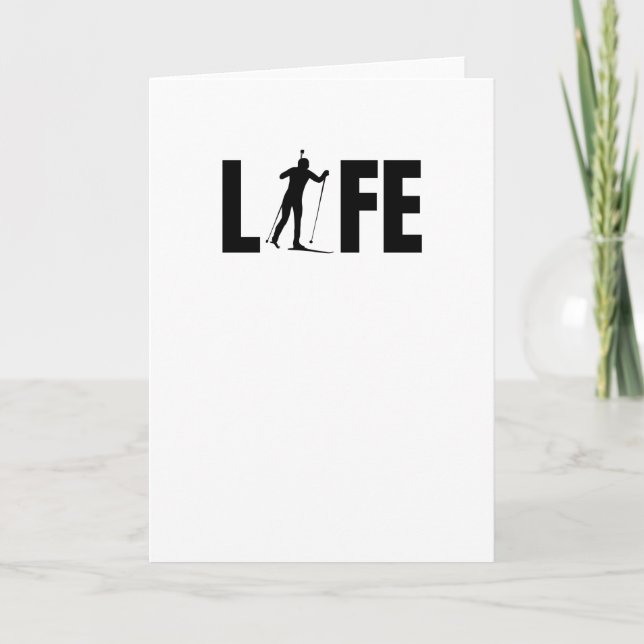Biathlon Life | Biathlon Lover Target Shooting Card (Front)