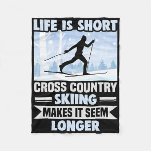 Biathlon Life Is Short Cross Country Skier 1 Fleece Blanket