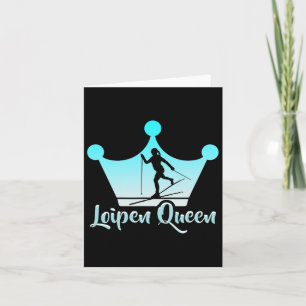 Biathlon Loipen Queen Cross Country Skier Card