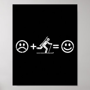 Biathlon Makes Happy Funny Biathlon Lover Men Wome Poster