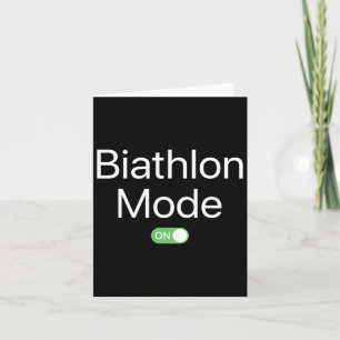 Biathlon Mode On Sports Athlete Smartphone Design  Card