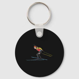 Biathlon Nordic Nordic Nordic Winter Sports Key Ring