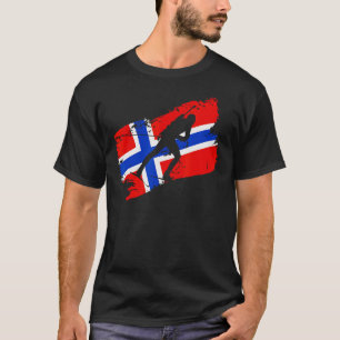 Biathlon Norway Flag Norweigan Cross Country Skiin T-Shirt