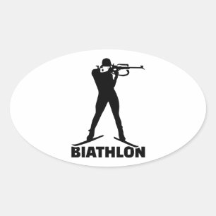 Biathlon Oval Sticker