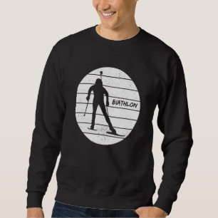 Biathlon Retro Winter Sports Biathlete Cross Count Sweatshirt