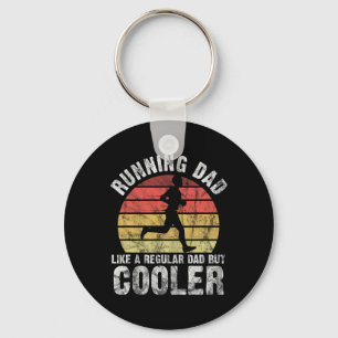 Biathlon Runner Marathon Running Dad Father's Day Key Ring