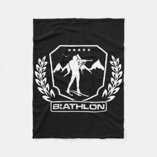 Biathlon Shoot Shooting Cross Country Skiing Biath Fleece Blanket