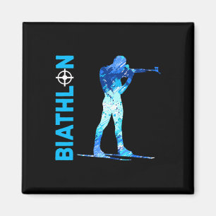 Biathlon Shooting And Skiing Winter Sports Magnet