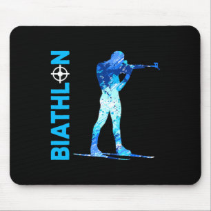 Biathlon Shooting And Skiing Winter Sports Mouse Pad