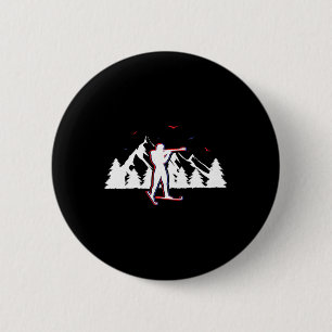 Biathlon Shooting Sport Target Skiing Competition 6 Cm Round Badge