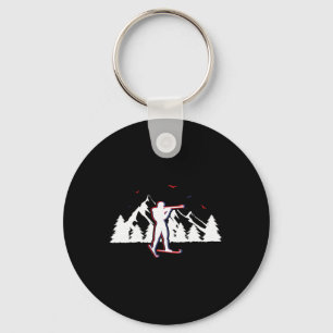 Biathlon Shooting Sport Target Skiing Competition Key Ring