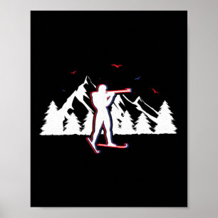 Biathlon Shooting Sport Target Skiing Competition Poster