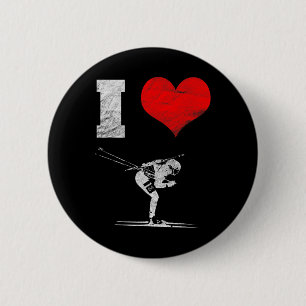 Biathlon Shooting Stand Winter Sports Target Biath 6 Cm Round Badge