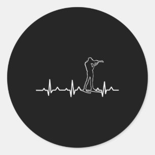 Biathlon Shooting Stand Winter Sports Target Biath Classic Round Sticker